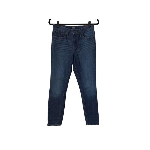 J Crew Womens Jeans Size 26 Medium Wash 9” High Rise Skinny Stretch Denim - Picture 1 of 13